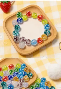 Perle di vetro a bolla colorate perline sfuse per accessori di gioielli fatti a mano DIY