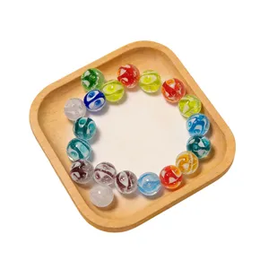 Set di perle di vetro a bolle colorate fai da te accessori per gioielli rotondi design