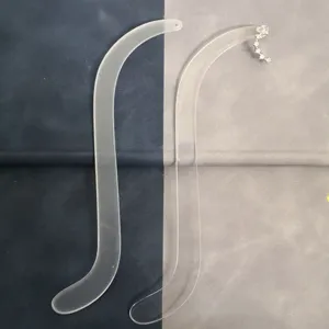 Transparent acrylic earring display try on strip live streaming jewelry holder prop tool item