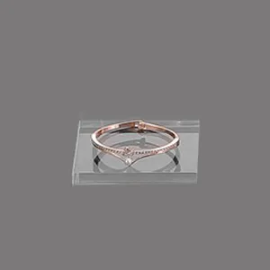 Support de présentation en acrylique transparent pour bijoux, bloc vitrine pour bracelets.