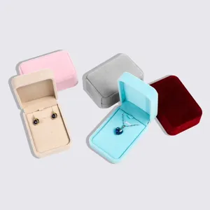 Boite a bijoux en velours pour bagues colliers boucles doreilles rangement emballage cadeau