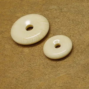 Pendentif anneau imitation Ivoire en résine synthétique accessoires de bijoux DIY