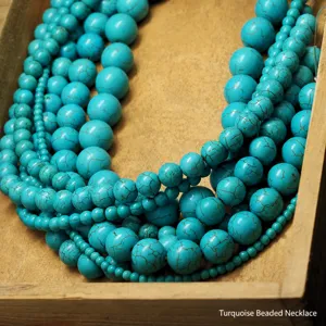 Synthetic turquoise round beads and loose beads for jewelry making, DIY bracelets and buddha prayer.