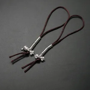 Tibetan silver mala prayer bead counters DIY accessories for 108 Buddhist beads bracelets.