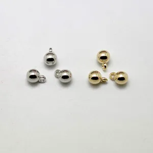 Electroplated silver gold plastic CCB ball pendant charms for DIY jewelry making accessories