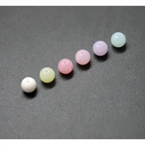 Colorful Plastic Acrylic Round Beads Candy Cute Style Loose Beads For DIY Jewelry Making Accessories Craft Supplies
