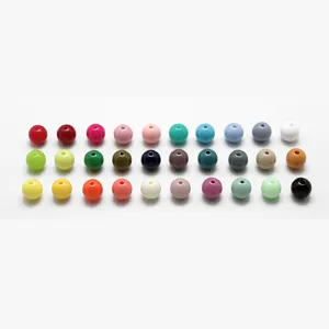 Colorful Mixed Acrylic Plastic Round Beads Loose Beads For DIY Jewelry Making Crafts And Accessories