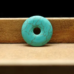 Pendentif Boucle de Sécurité en Turquoise Synthétique Accessoire de Perles DIY