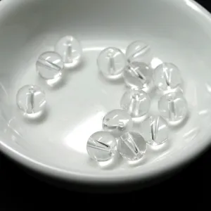 Transparent Acrylic Round Beads Smooth Polished Drilled Loose Beads For DIY Jewelry Making Craft Accessories