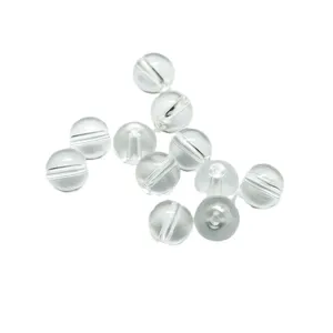 Transparent plastic round beads, acrylic drilled loose beads for DIY jewelry making accessories.