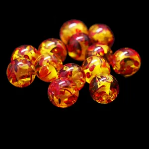 Perles Vrac en Résine DIY Ambre Doré Motif Floral Perles d'Espacement pour Fabrication de Bijoux Fournitures d'Artisanat