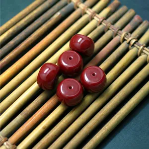 Dark red abacus barrel beads ox-blood flat beads DIY jewelry accessories for bracelets.