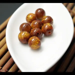 Golden imitation sea willow resin loose beads DIY handmade jewelry accessories craft supplies