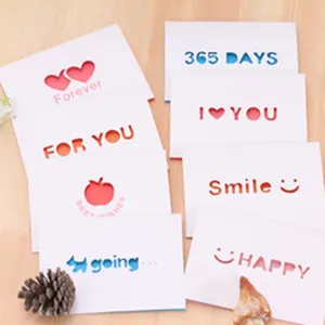 Cartes de vœux creuses designs assortis mini cartes de message pour cadeaux bouquet de fleurs