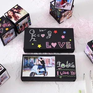 DIY explosie doos creatieve verrassing doos fotoalbum cadeau voor Valentijnsdag jubileum