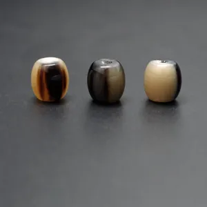Natural ox horn barrel beads loose beads spacer beads for DIY jewelry making and prayer accessories.