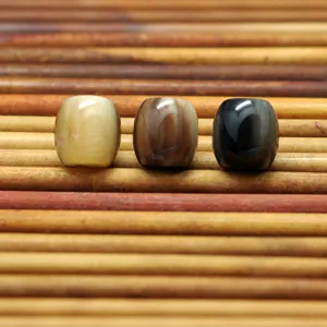 Natural Yak Horn Barrel Beads DIY Jewelry Making Loose Beads Buddha Prayer Beads Accessories Craft Supplies For Bracelets