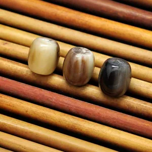 Natural horn barrel beads loose beads for DIY jewelry making, smooth surface and unique texture.