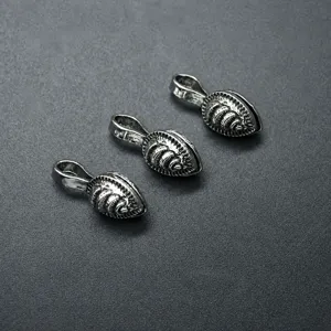 Clip per Perline in Argento Tibetano Lega Intagliata Accessori per Gioielli DIY per Braccialetto di Buddha Rosario