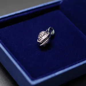 Fibbia in argento tibetano per perline di preghiera accessorio distanziatore DIY braccialetto