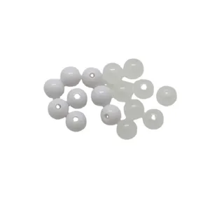 Plastic Round Beads Acrylic Half Hole Solid Color Loose Beads For DIY Jewelry Making Craft Accessories