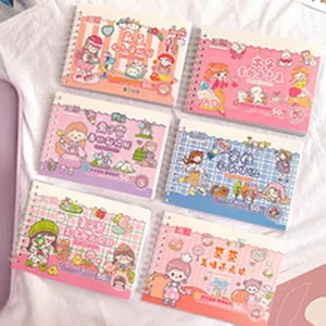 Set de seis cuadernos de espiral kawaii con bonitos diseños y dibujos ilustrativos.