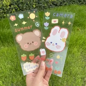 Lindos pegatinas washi de animales impermeables decoración de diario papetería regalos