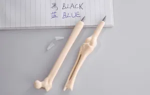 Nieuwigheid bot balpen creatieve grappige zwarte inkt handtekening pen schrijfwaren