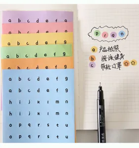 Kleurrijke ronde letterstickers in ins-stijl, creatief DIY-briefpapiermateriaal voor planners.