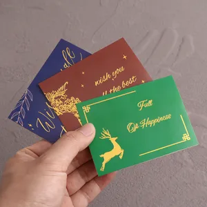 Cartes de vœux dorées à chaud pour la Saint-Valentin, anniversaires et cadeaux.