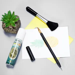Set de herramientas de pintura para rascar creativo con spray fijador y pincel profesional.