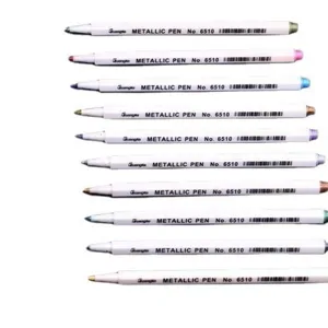 Set van kleurrijke metallic pennen van hoge kwaliteit voor DIY fotoalbum graffiti kunst.