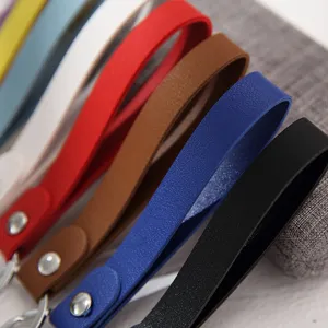 Kleurrijke PU lederen polsband sleutelhangers tas hangende ornamenten handgemaakte gifts