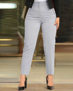 Women High Waist Casual Office Ankle Pants Slim Fit Business Trousers Summer 2024 New