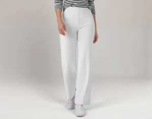 2025 spring summer women casual high waisted straight trousers with front buttons and multiple pockets.