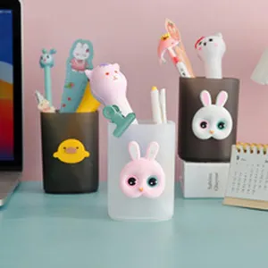 Süßer Desktop Stifthalter Cartoon Aufbewahrungsbox für Büro und Schulbedarf Schreibwaren