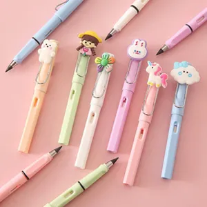 Lápiz de Plástico de Postura Correcta Eterna Lápiz de Escritura de Oficina para Estudiantes Lindo Diseño de Dibujos Animados Papelería de Escritura Suave