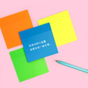 Waterdichte Doorzichtige PET Haftnotizen Kleurrijke Memo Pad Voor School En Kantoor Kantoorartikelen Notitiepapier