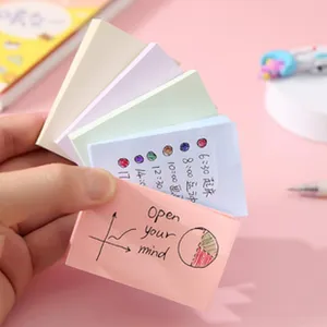 Detailopname van pastelkleurige memoblaadjes met handgeschreven notities voor dagelijks gebruik.