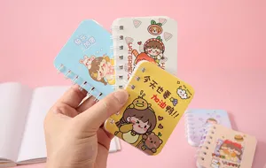 Taccuino tascabile mini a spirale portatile simpatico diario di cartoni animati cancelleria