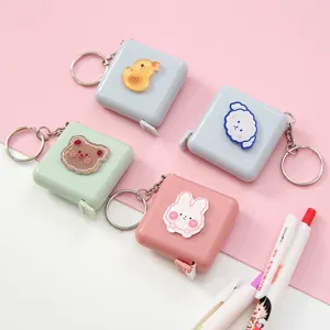 Mini Cinta Métrica de Dibujos Animados Portátil Bonito Animal Floral Regla de Bolsillo Medida Suave Retráctil para Costura Corporal Oficina