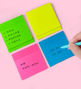Waterdichte transparante PET sticky notes kleurrijke memo blokken voor kantoor school