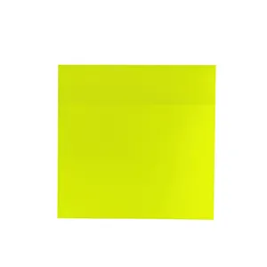 Fluorescerend gele waterdichte PET doorzichtige sticky notes memo blok voor kantoor