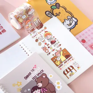 Schattige cartoon PET washi tape rol voor journaling, scrapbooking en DIY ambachtelijke decoratie.