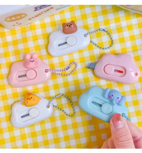 Lindo mini cortador de caja nube portátil color caramelo papelería kawaii bonita