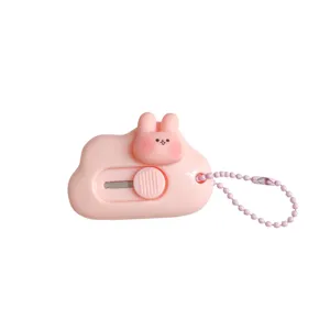 Cúter Portátil Mini Nube de Dibujos Animados Diseño de Animal Lindo Hoja Retráctil de Seguridad Abrecartas Papelería de Estudiante Regalo