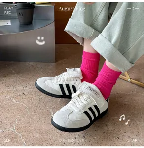 Women fashion mid tube socks stylish casual sneakers matching Korean trendy outfit daily wear