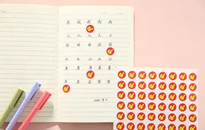 Adhesivos de recompensa de dibujos animados para ninos y estudiantes, pegatinas de pulgar arriba.