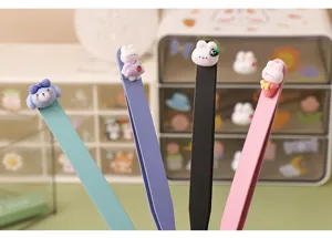 Pincette en acier inoxydable de dessin animé mignon macaron couleur planificateur DIY papeterie