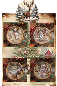 Niedliches Weihnachtssticker-Paket für Journaling, Scrapbooking, Alben und DIY-Dekoration.